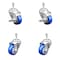 Service Caster 3.5 Inch Blue Polyurethane Swivel 3/8 Inch Threaded Stem Caster Brake SCC, 2PK TS20S3514-PPUB-BLUE-TLB-381615-2-S-2 - alternate 1